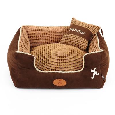 China Sustainable all weather dual use double sided pet beds & Breathable Accessories Dog Sofa Bed Dog Nest Large Rectangle Pet Beds for sale