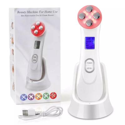 China Face Lift Beauty Personal Care Machine Red Light Therapy Wrinkle Acne Remove Face Care EMS Face Massager for sale