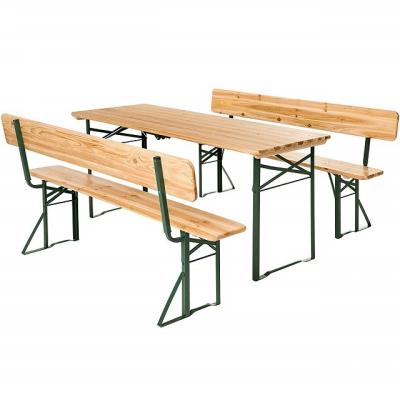 China Wholesales All Weather Heavy Duty Beer Table Set Fir Wood Table for sale