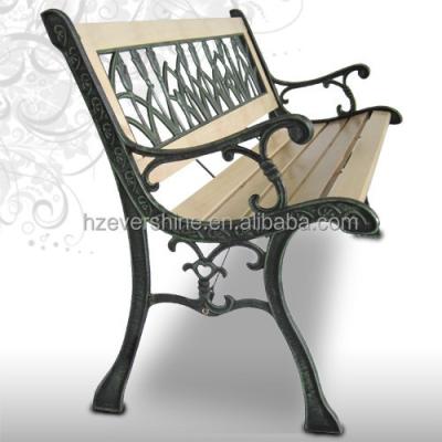 China All Weather Heavy Duty Cast Iron Cheap Antique Garden Furniture Durable Outdoor Wooden Park Chair Bench for sale