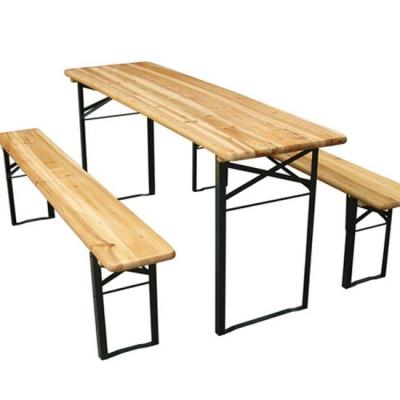 China Weather Resistant High Quality Outdoor Garden Foldable Wooden Beer Table Set for sale