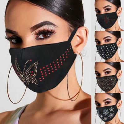 China Wholesale Anti-Dust Smell Filter Maskes Washable Reusable Black Butterfly Flower Fashion Face Maskes With Custom Logo for sale