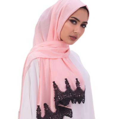 China New Design Plain Dyed Malaysia Chiffon Muslim Hijab Women Sheer Color Fold Scarf Clothscarf for sale