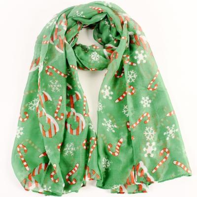 China Printing High Quality Christmas Scarf Shawl Cotton Scarf Wholesale Popular Popular Women Hijab for sale