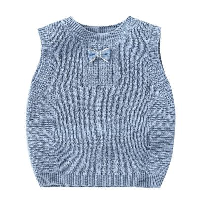 China Factory Supply Breathable Cotton Sweater Wholesale Child Vest Baby Sleeveless Sweater for sale