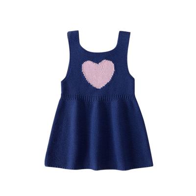 China Factory Supply Washable Winter Sleeveless Sweater Dresses Kids Dresses For Girls for sale