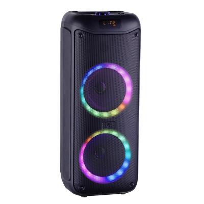 China 8 Inch LED Flashing Light Dual Active Karaoke Multifunctional Speaker With Trolley for sale