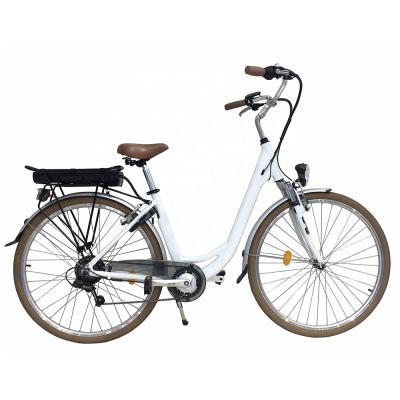 China 2018 aluminum alloy cheap lady's electric bicycle china e bike 28 inch city for sale