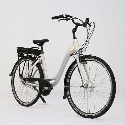 China Brushless Motor 2 Wheel Aluminum Alloy Pedelec Easy Ride City Bike Electric Ladies Bike for sale