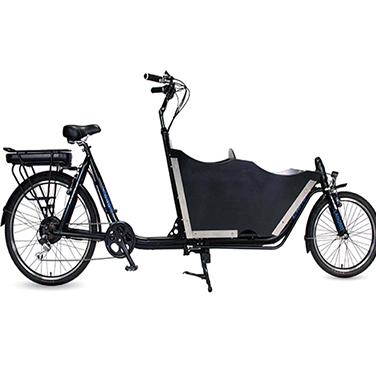 China Aluminum Alloy 26 Inch Front Wood Box Electric Cargo Bike BAFANG Rear Motor CE CERTIFICATION for sale