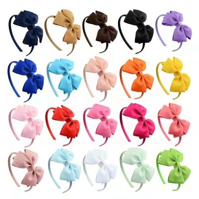 China Environmentally friendly wholesale of European and American children's headband, handmade double-layer bowknot flower headband, new style hot sale for sale