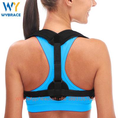 China Breathable Adjustable Upper Back Support Shoulder Brace Posture Correction For Women Men for sale