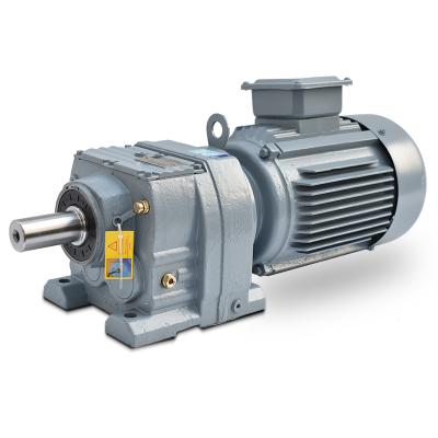 China Building Material Shops R57 Gearboxes Gear Motor 0.75kw 1.1kw Helical Generator Motor Gear Reducer For Machinery for sale