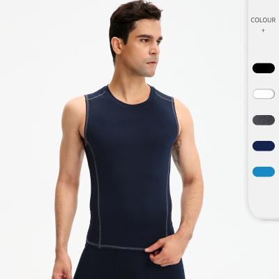 China QUICK DRY Mens Sports Vest Quick-Dry Men Tank Top Fitness Singlet Bodybuilding Workout Gym Vest Sleeveless Knit for sale