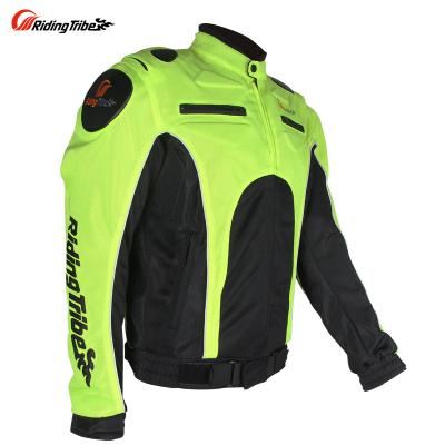 China Breathable Motorcycle Flurescnt Fabric Jacket Body Protector Motocross Wear JK-08B for sale