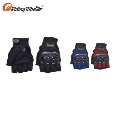 China Half Finger Tactical Gloves Anti-UV Leather Fingerless Motorcycle Gloves for sale