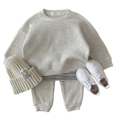 China Hot Selling Anti-Shrink Baby Dressing Sets Casual Knitting Suit For Infants Boys Infants Suit Two-piece Suit Can Be Customized for sale