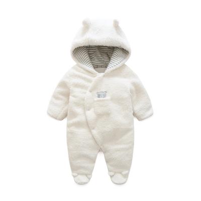 China Winter unisex/unisex baby thickened newborn baby clothes toddler outing clothes warm onesie lamb fleece crawl clothes for sale