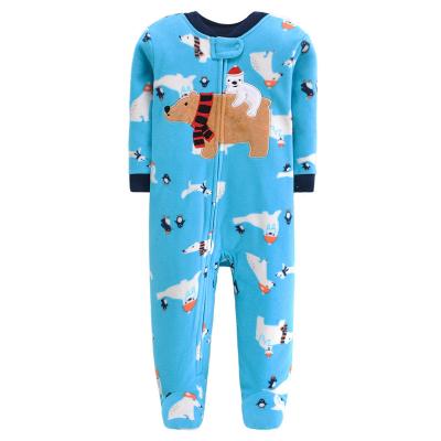 China Unisex/unisex baby onesie spring and winter long sleeve climbing feet covered clothing baby fleece climbing onesie for sale