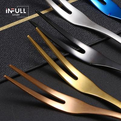 China Viable Food Grade 304 Stainless Steel Mirror Polished Flatware Cutlery Knife Silverware Flatware Fruit Fork for sale