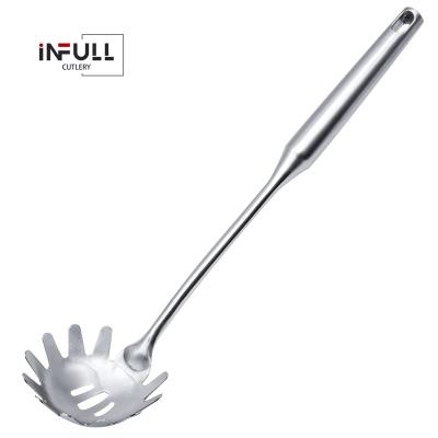 China Durable 304 Stainless Steel Pasta Server Spaghetti Server Spoon Kitchen Server Fork For Noodles Pasta 13.5 Inch for sale