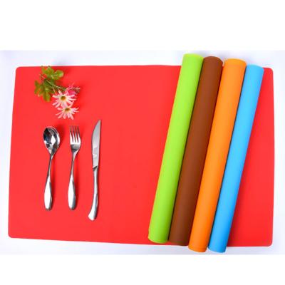 China Sustainable Water Proof Silicone Kitchen Non-Slip Non-Slip and Water Proof Food Grade Silicone Place Mats for Kids Baby Food Table for sale