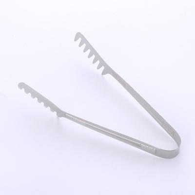 China Durable Kitchenware Stainless Steel Restaurant Bar Bars Ice Tongs Food Meal Clips For Cooking Toast BBQ Stir Salad Clips for sale