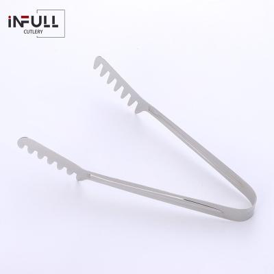 China Durable Kitchenware Stainless Steel Restaurant Bar Bars Ice Tongs Food Meal Clips For Cooking Toast BBQ Stir Salad Clips for sale