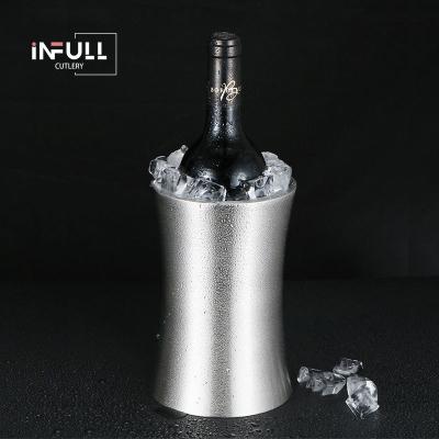 China Viable Wholesale Ice Bucket Champagne Cooler Stainless Steel Wine Barrel Wine Cooler Bar Tools Accessories for sale