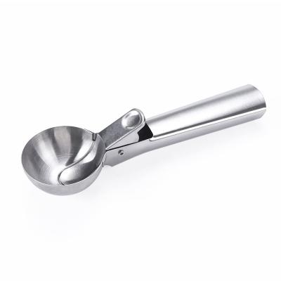 China Strong Enough Large Sustainable Ice Cream Scoop Stainless Steel Simple Creams Scoop for sale