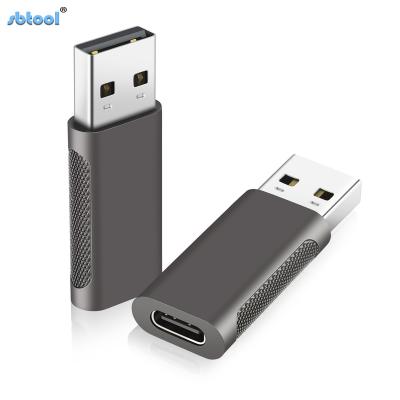 China Factory Direct Selling Laptop/Tablet/Phone USB to USBc 3.0 OTG Adapter Gray Adapter for USB Charger for sale