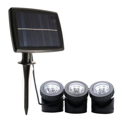 China Residential Solar Diving Pool Light Single Head, Double Head, Three Head IP67 Landscape Spotlight Waterproof Solar Underwater Light fi for sale