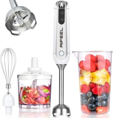 China Handheld Design Food Blender Grinder, 4 in 1 Electric Hand Blender Set with 500ML Cleaver 600ML Cup for sale