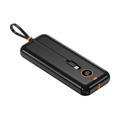 China External Output 20000mAh Multi-U Left Battery Pack Compatible With Smart Devices Power Bank With Built In Cables Portable Charger Fast Charging for sale