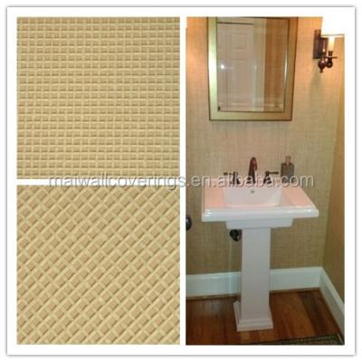 China Modern Design Beige Paper Chinese Wallpaper Plain Weave Classic Walls Design For Home And Hotel Ecor for sale