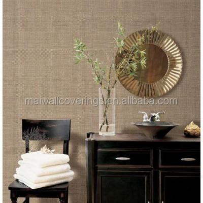 China Fashion modern design brown paper weave with gold back wallpaper home interior decoration wallpaper for sale