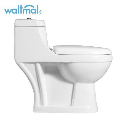 China Automatic Operation Round Porcelain Rimless Ceramic Wash Down One Piece Wall Hung Bathroom Toilet for sale