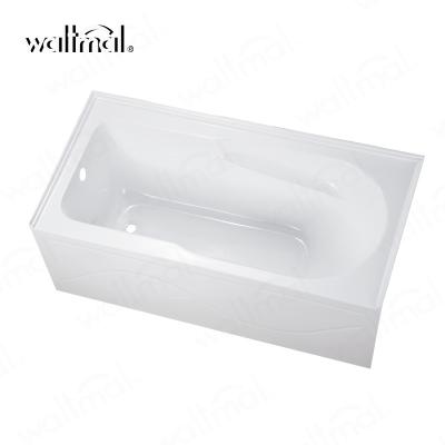 China Single Skirt cUPC Approved Rectangular Acrylic Corner Bathtub With Armrest for sale