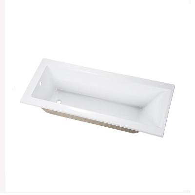 China Enclosed Acrylic Hot Tub Drop In White Square1700mm Bathtub Anti-Sliding Soaking for sale