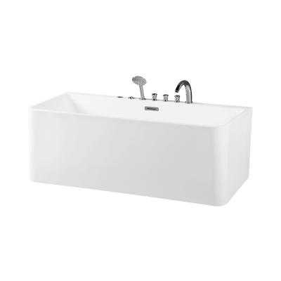 China Waltmal Freestanding Bathroom Jetted Modern Retange Bathtubs Acrylic Freestanding Bathtub One Piece Bath WTM-02558 for sale