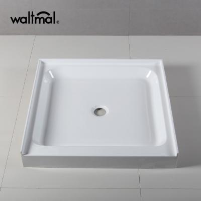 China WTM-013636C Eco-Friendly Bathroom 36X36 Inch Acrylic Shower Tray Square Shower Base for sale