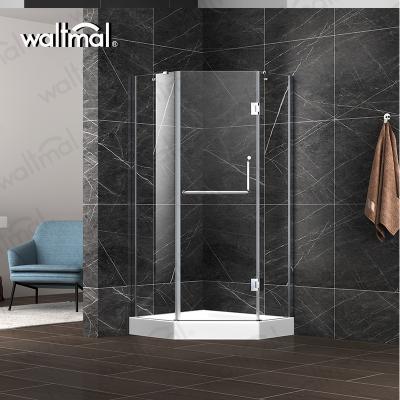 China With Frame Waltmal 304 Hotel Combine Prefab Tempered Glass Unit Cabin Design Entire Bathroom Shower Room WTM-03254 for sale