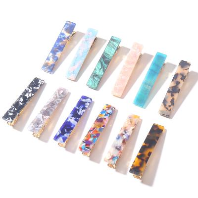 China Wholesale alligator hair clips alligator acetate marble hair clip/side hair accessories fashion hair accessories INS barrette RARA 6CM hair barrette clips from Amazon for sale