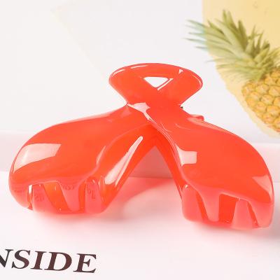 China Women Hair Claw RARA 9CM Factory Supply Logo Custom Crab Hair Clip Hot Sale Fashionable Plastic Crab Hair Accessories Big Hair Claw for sale