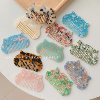 China Fashion RARA 10.2CM Wholesale Cat Tortoise Luxury Acetate Hair Comb Hot Selling Insti Fashion Hair Accessories for sale