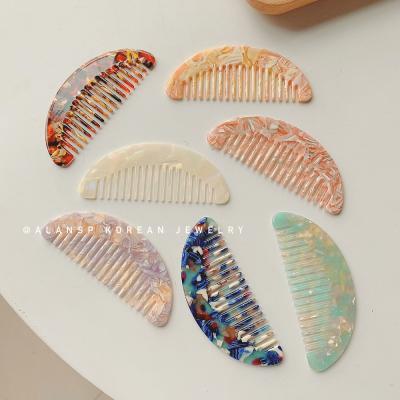 China Hair Comb RARA 8.9CM Hot Sale CIA Fashion Hair Accessories Wholesale Custom Colored Marble Acetate Hair Comb for sale