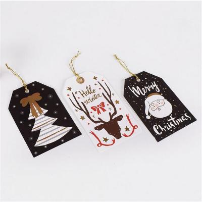 China Custom Printed Recyclable High Quality Vintage Christmas Gift Hang Tag, Personalized Cardboard Paper Tags for sale