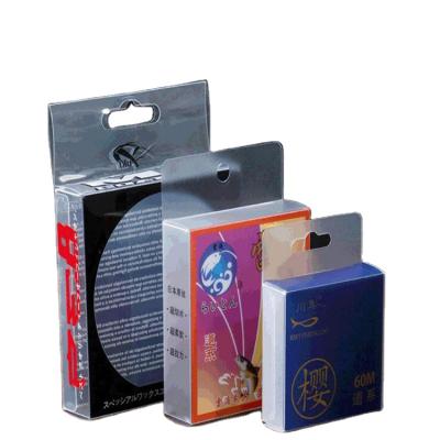 China Recyclable Square Wick Cosmetic Boxes PVC Packaging For Watch With Hang Hole for sale