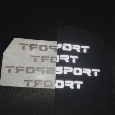 China Custom Sustainable Reflective Reflective Reflective Safe Clothing Trademark Heat Transfer Reflective Apparel Labels for sale