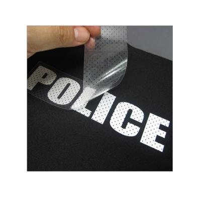 China Sustainable High Density Reflective 3D Heat Transfer Label Sticker For Garment for sale